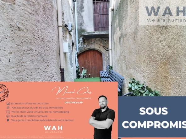 Maison de village 3 pièces à vendre à Clermont-l'Hérault, 70 m², calme et proche commodités