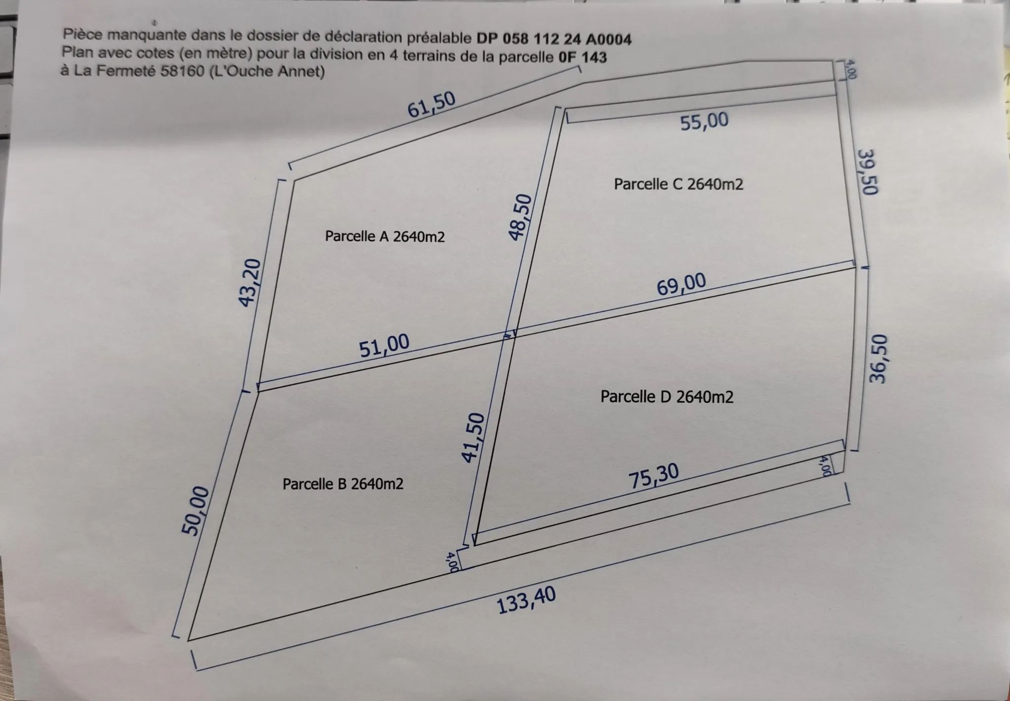 À vendre terrains constructibles à La Fermeté, proche Nevers - Opportunités d'achat de terrains non viabilisés 