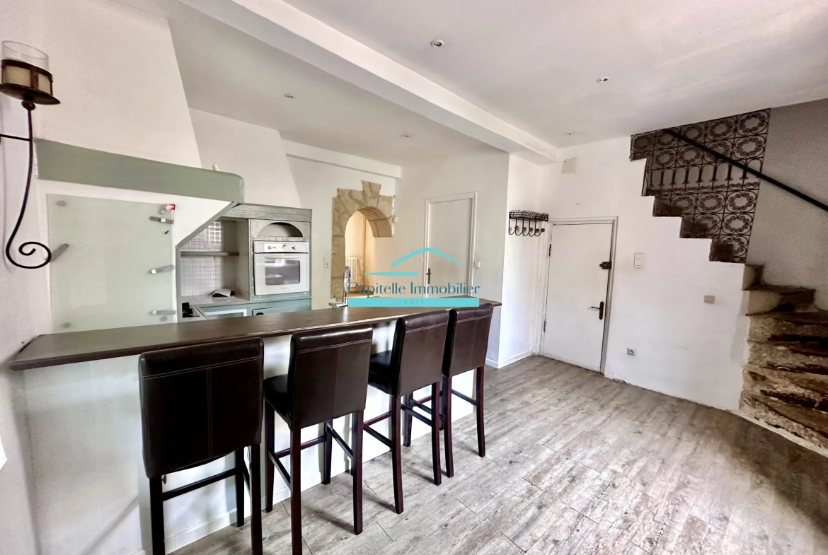 Maison de village avec studio à Mireval - 140 m², 3 chambres, cave à vin 