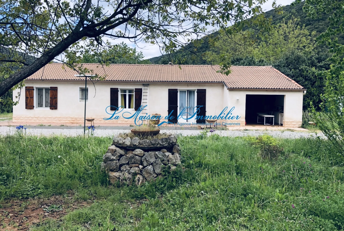 Maison de plain-pied avec grand terrain près d'Anduze - 5 pièces, 99 m² 