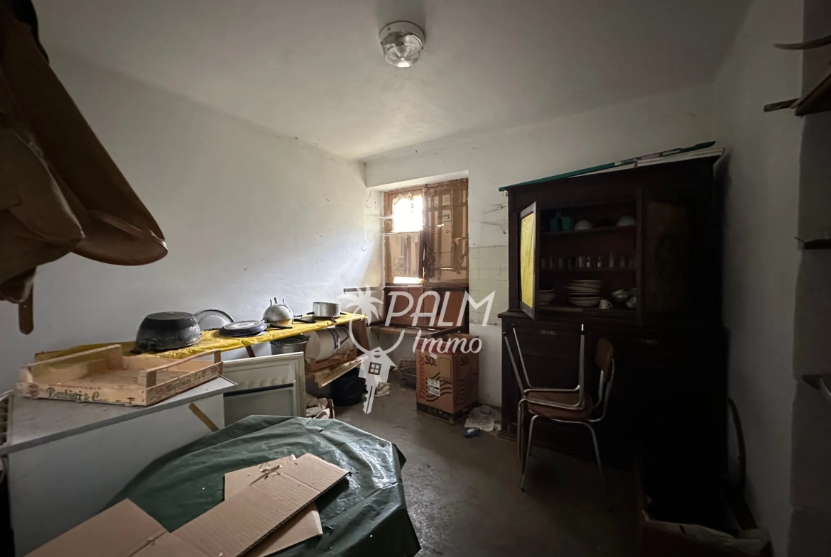 Maison en pierre à rénover avec terrain à Saint-Etienne-de-Tinée, vue montagne 