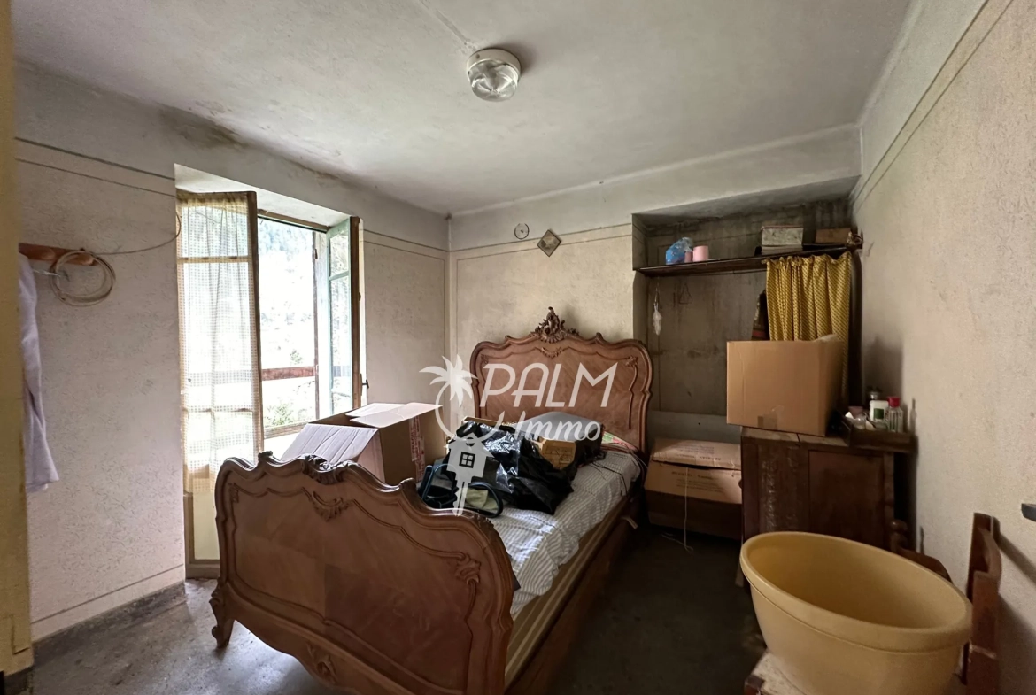 Maison en pierre à rénover avec terrain à Saint-Etienne-de-Tinée, vue montagne 