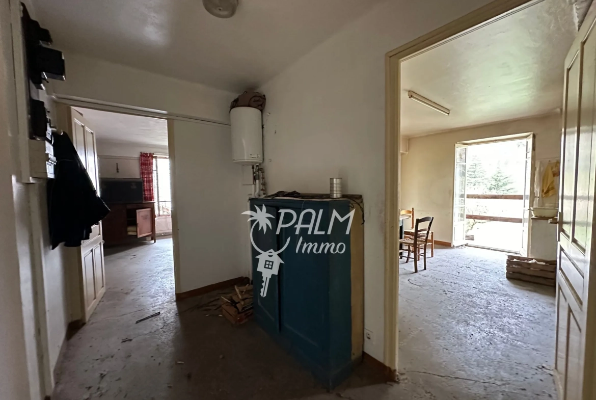 Maison en pierre à rénover avec terrain à Saint-Etienne-de-Tinée, vue montagne 