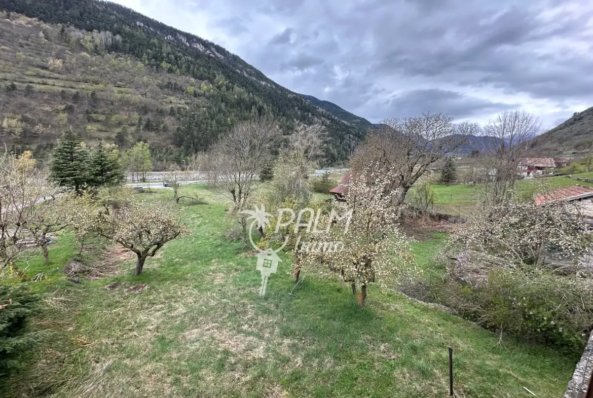 Maison en pierre à rénover avec terrain à Saint-Etienne-de-Tinée, vue montagne 