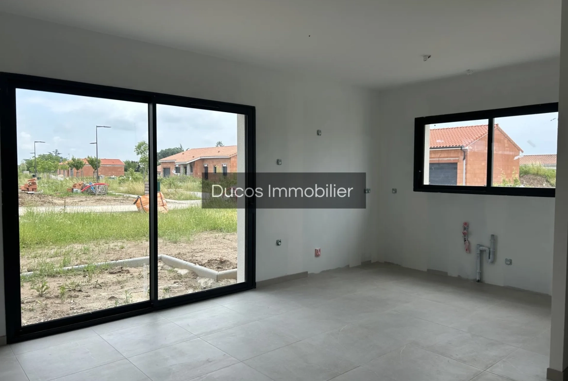 Maison neuve à vendre à Sainte Bazeille proche Marmande, 3 chambres, terrasse, jardin 