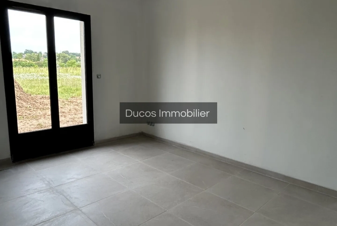 Maison neuve à vendre à Sainte Bazeille proche Marmande, 3 chambres, terrasse, jardin 