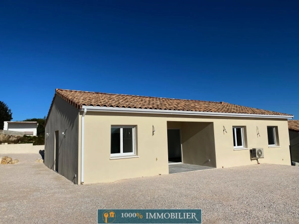 Villa neuve de 98 m² avec garage à Pouzolles - Terrasse et jardin piscinable
