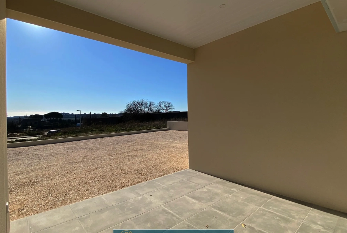 Villa neuve de 98 m² avec garage à Pouzolles - Terrasse et jardin piscinable 