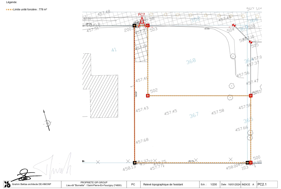 Terrain à bâtir de 778 m² à Saint-Pierre-en-Faucigny avec permis de construire accepté 