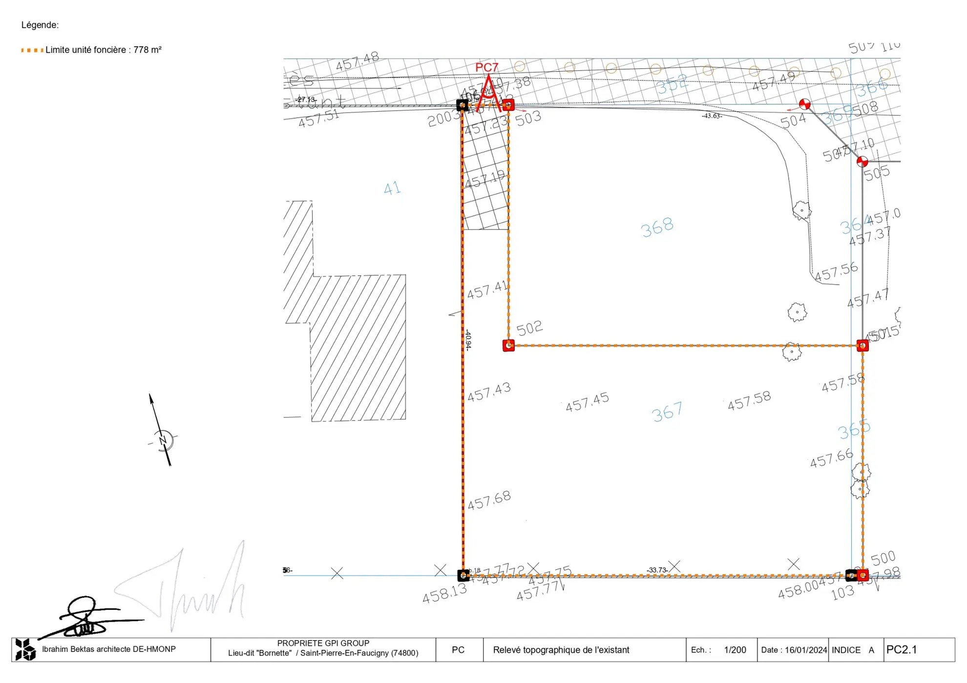 Terrain à bâtir de 778 m² à Saint-Pierre-en-Faucigny avec permis de construire accepté 