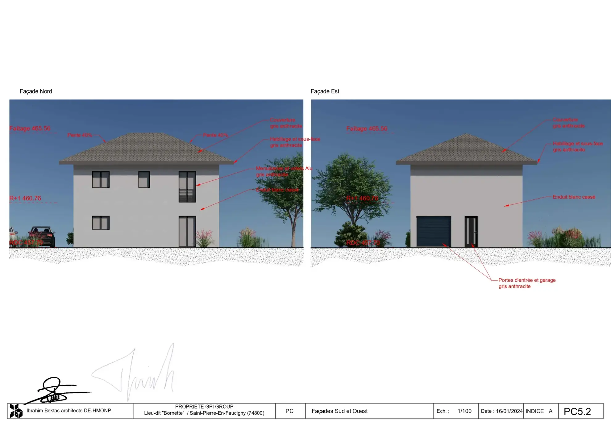 Terrain à bâtir de 778 m² à Saint-Pierre-en-Faucigny avec permis de construire accepté 