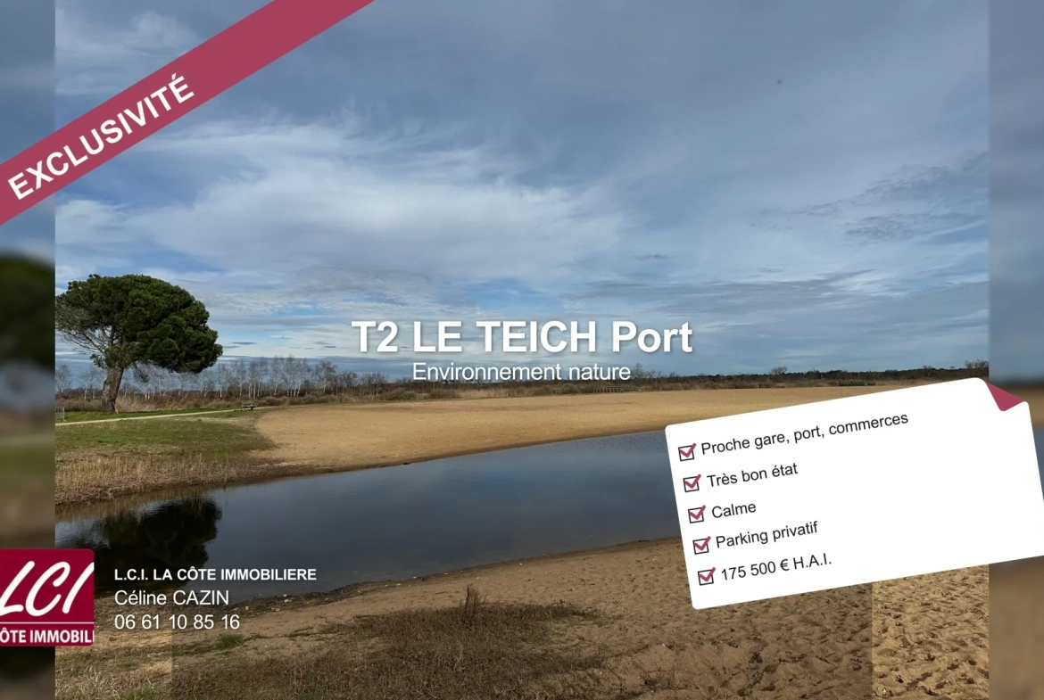 Appartement T2 rénové au Teich proche du port et des plages 