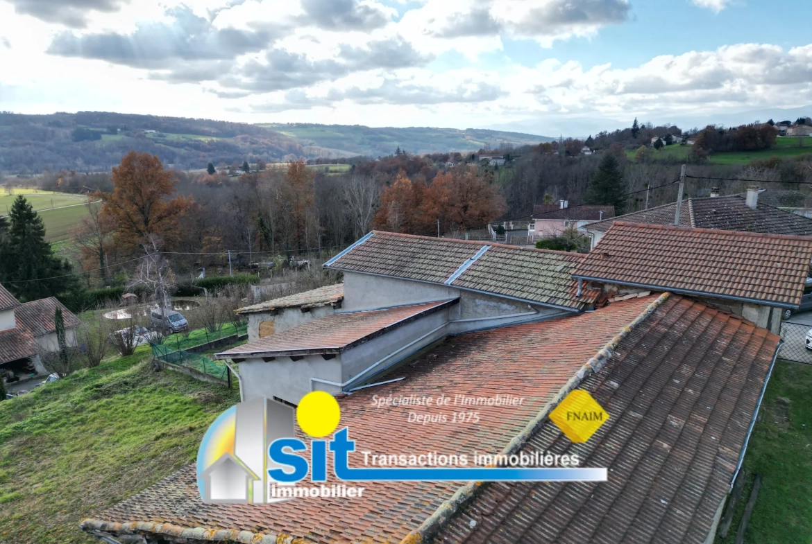 Ferme à rénover à Vernioz - 82 m², terrain 1519 m², proche Vienne 
