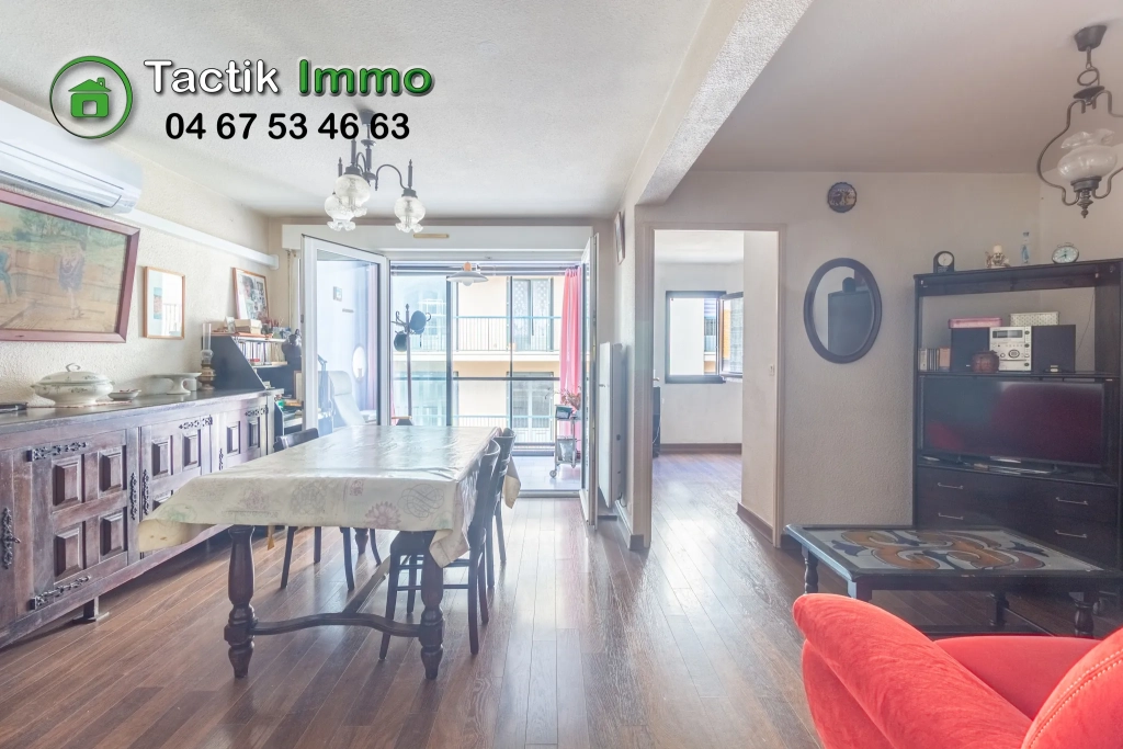 Appartement traversant de 3 pièces à Sète avec loggias - 52 m²