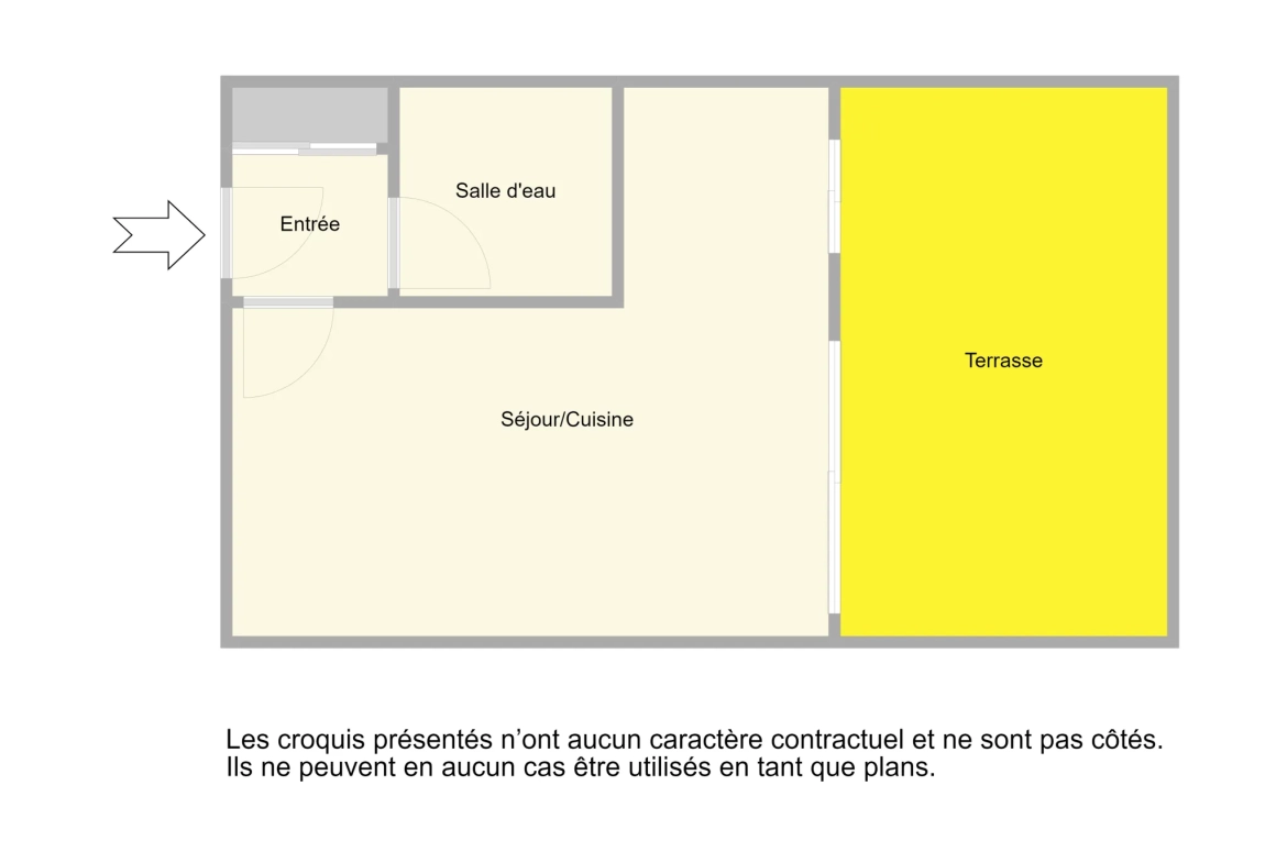 Studio avec terrasse et vue mer à Cagnes-sur-Mer, Quartier Vespins 