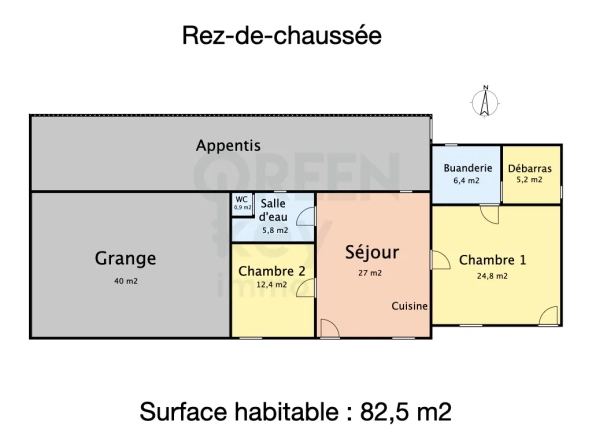Maison ancienne de 82,5 m² avec grand terrain à Tannerre-en-Puisaye 