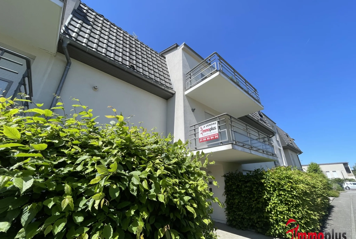 Appartement 3 pièces avec grande terrasse à Sierentz – 64m² 