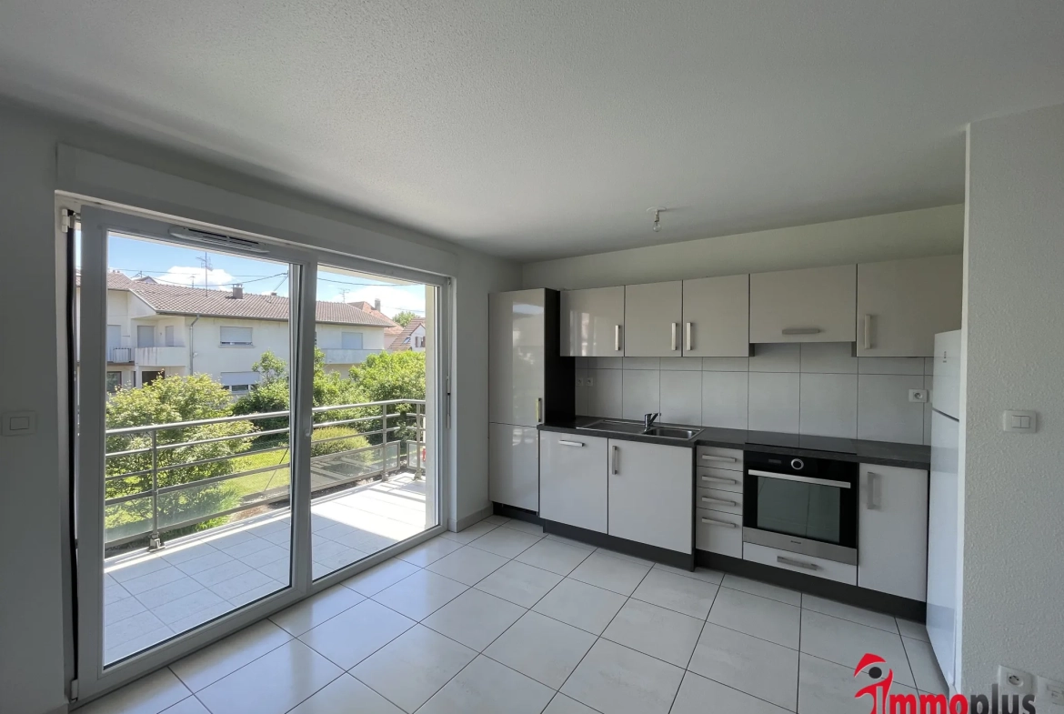 Appartement 3 pièces avec grande terrasse à Sierentz – 64m² 