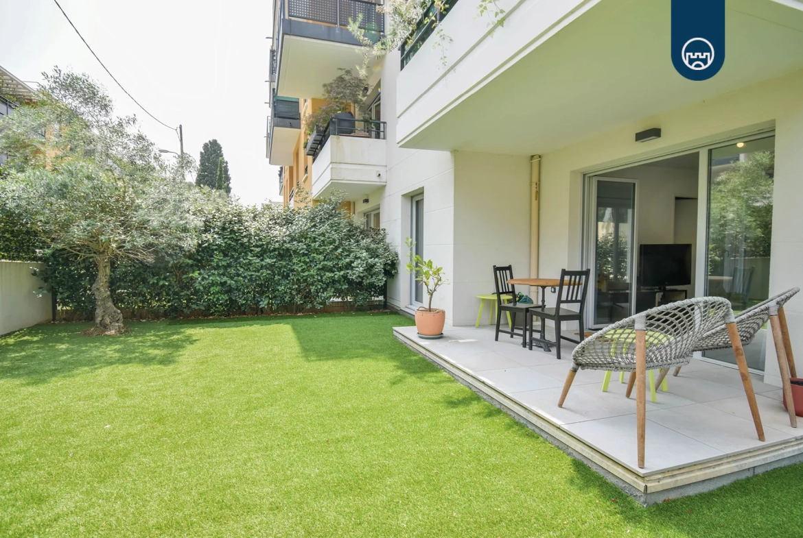 Appartement T2 avec jardin à Nice Gairaut – Résidence récente avec box 