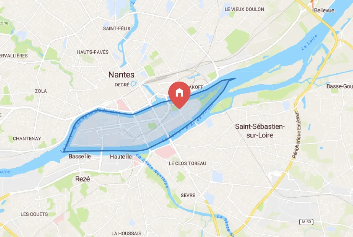 Appartement T3 de 58 m² avec garage à Nantes, proche Beaulieu 