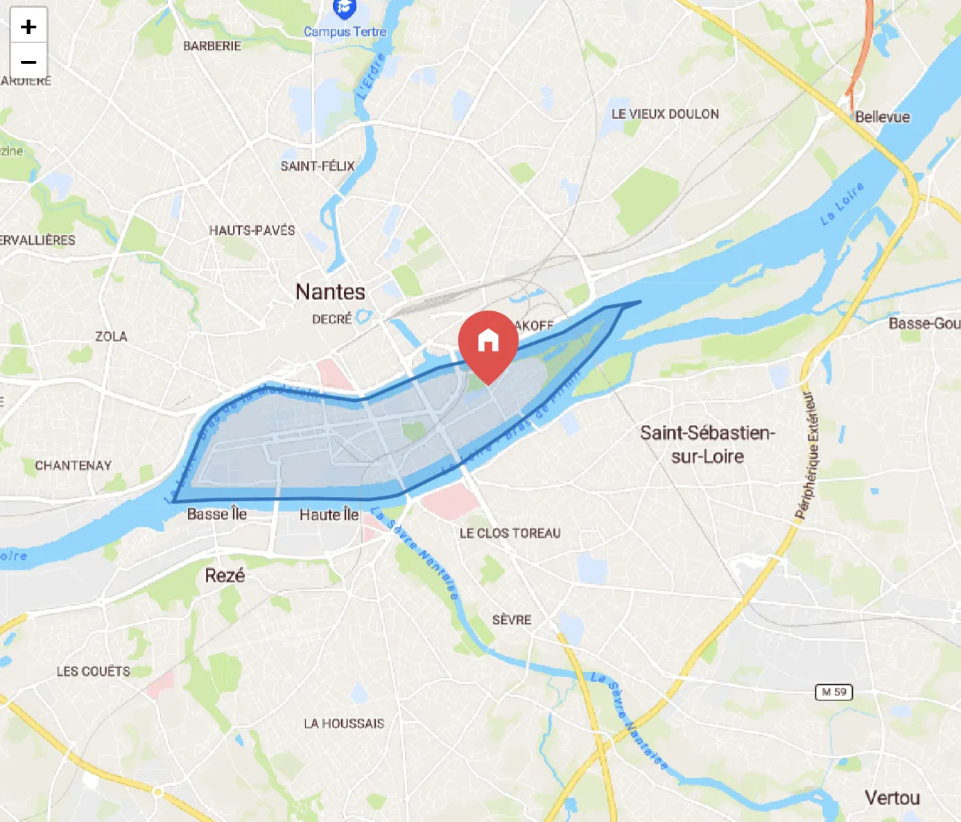 Appartement T3 de 58 m² avec garage à Nantes, proche Beaulieu 
