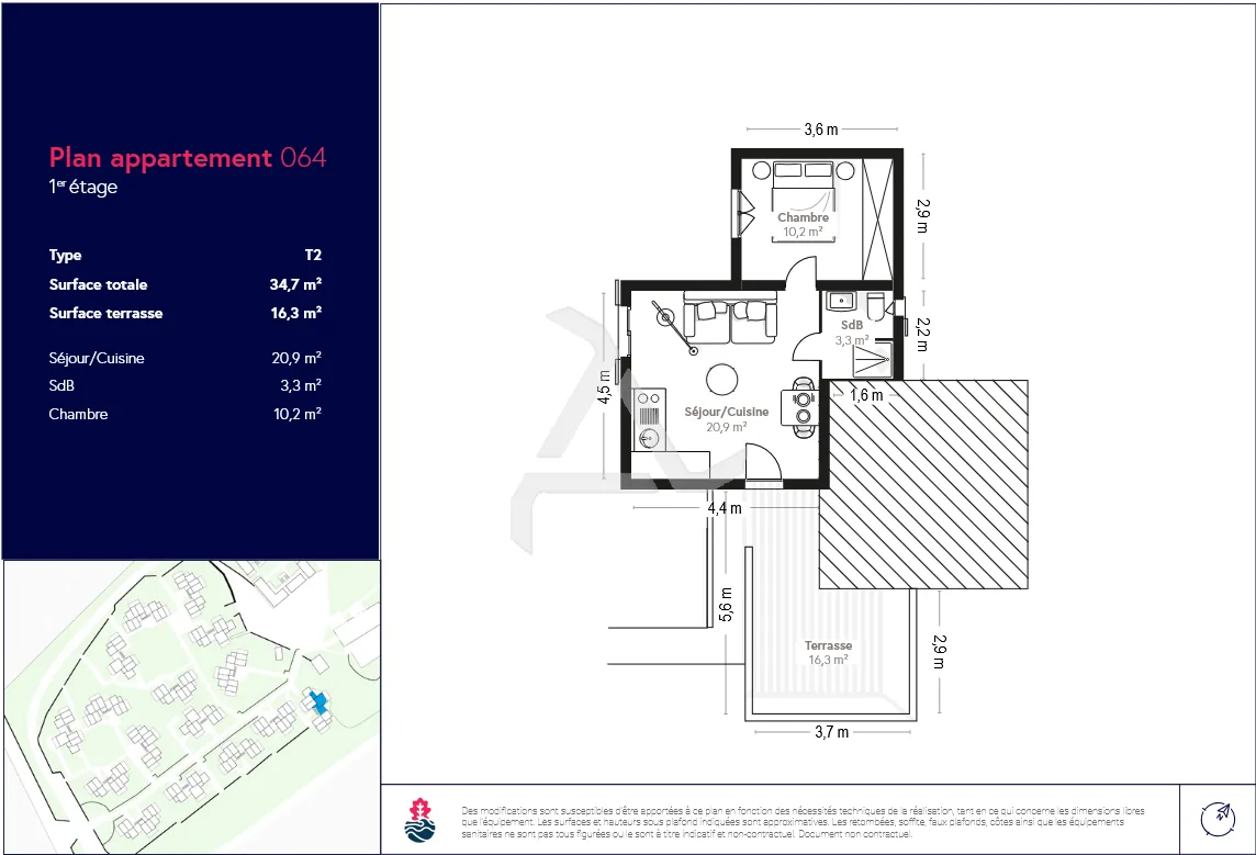 Appartement T2 lumineux dans résidence sécurisée près de Porto-Vecchio, Corse 