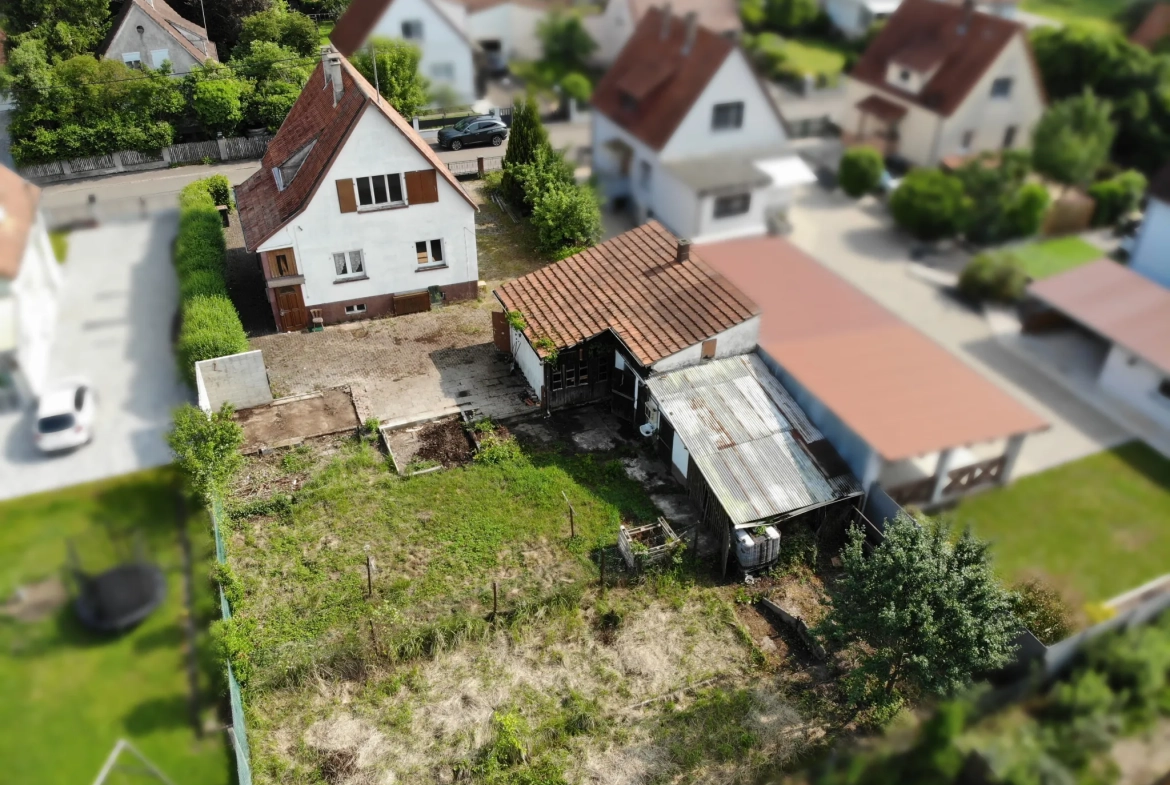 Maison de village à Drusenheim de 82 m² avec terrain de 7 ares à rénover 