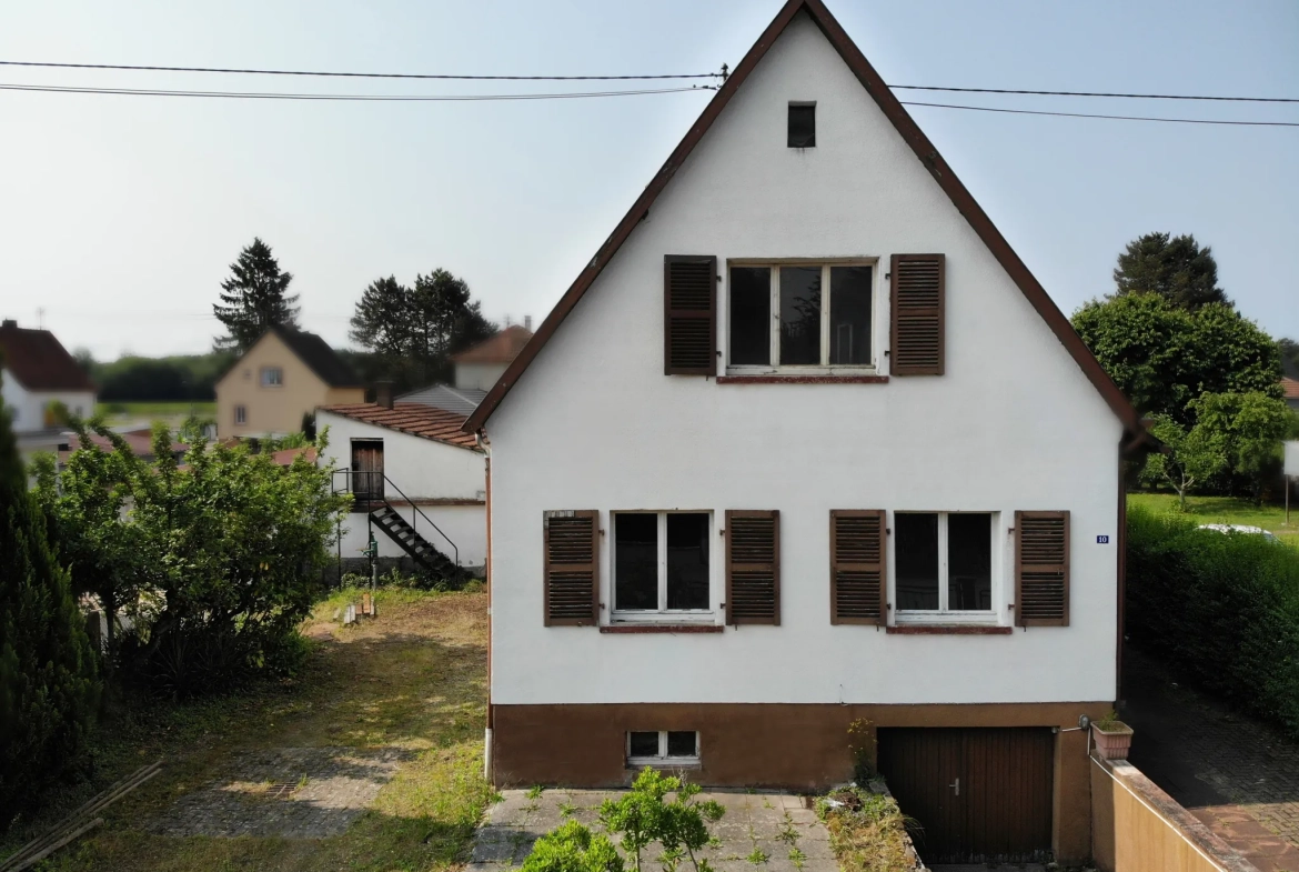 Maison de village à Drusenheim de 82 m² avec terrain de 7 ares à rénover 