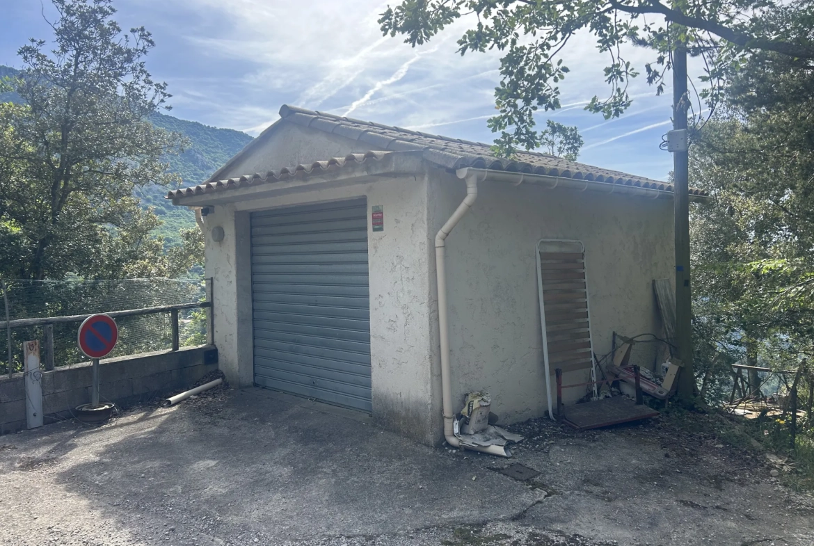 Maison familiale avec grand terrain, garage et vue panoramique à Castillon 06500 