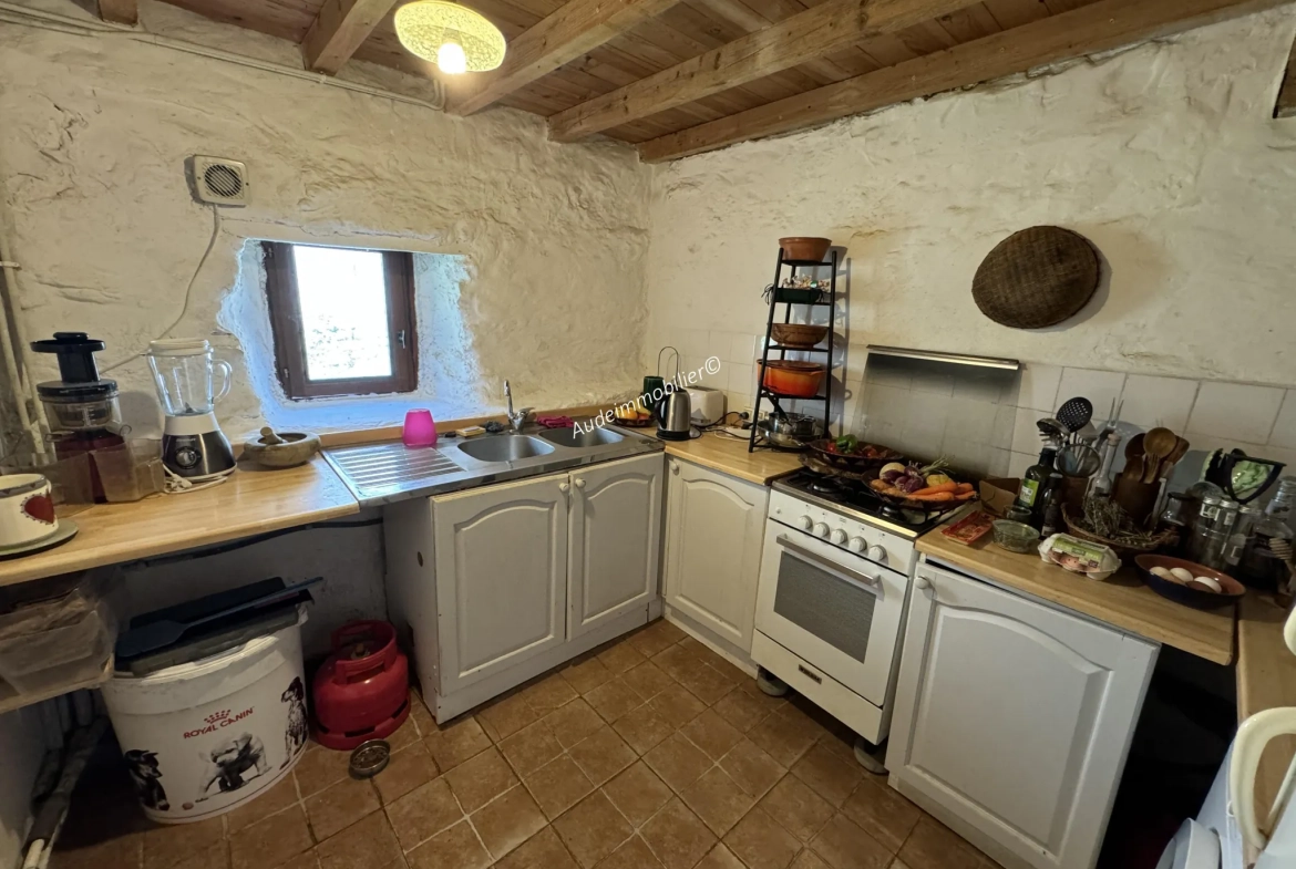 Maison en pierres avec jardin et terres dans la vallée de Limoux 