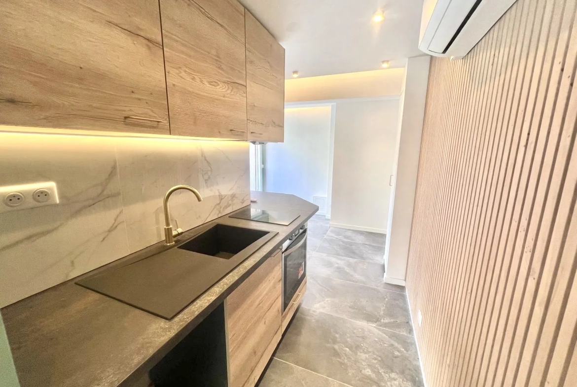 Appartement rénové de 21 m² à Cannes Basse Californie, proche plage et commerces 