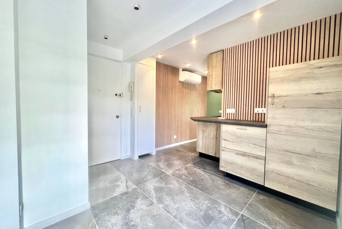 Appartement rénové de 21 m² à Cannes Basse Californie, proche plage et commerces 