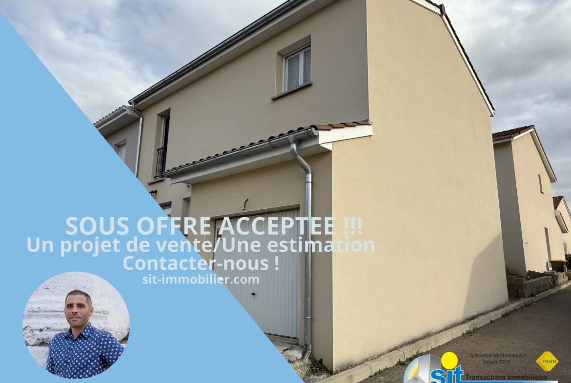 Villa récente à Estrablin près de Vienne – 3 chambres et garage 