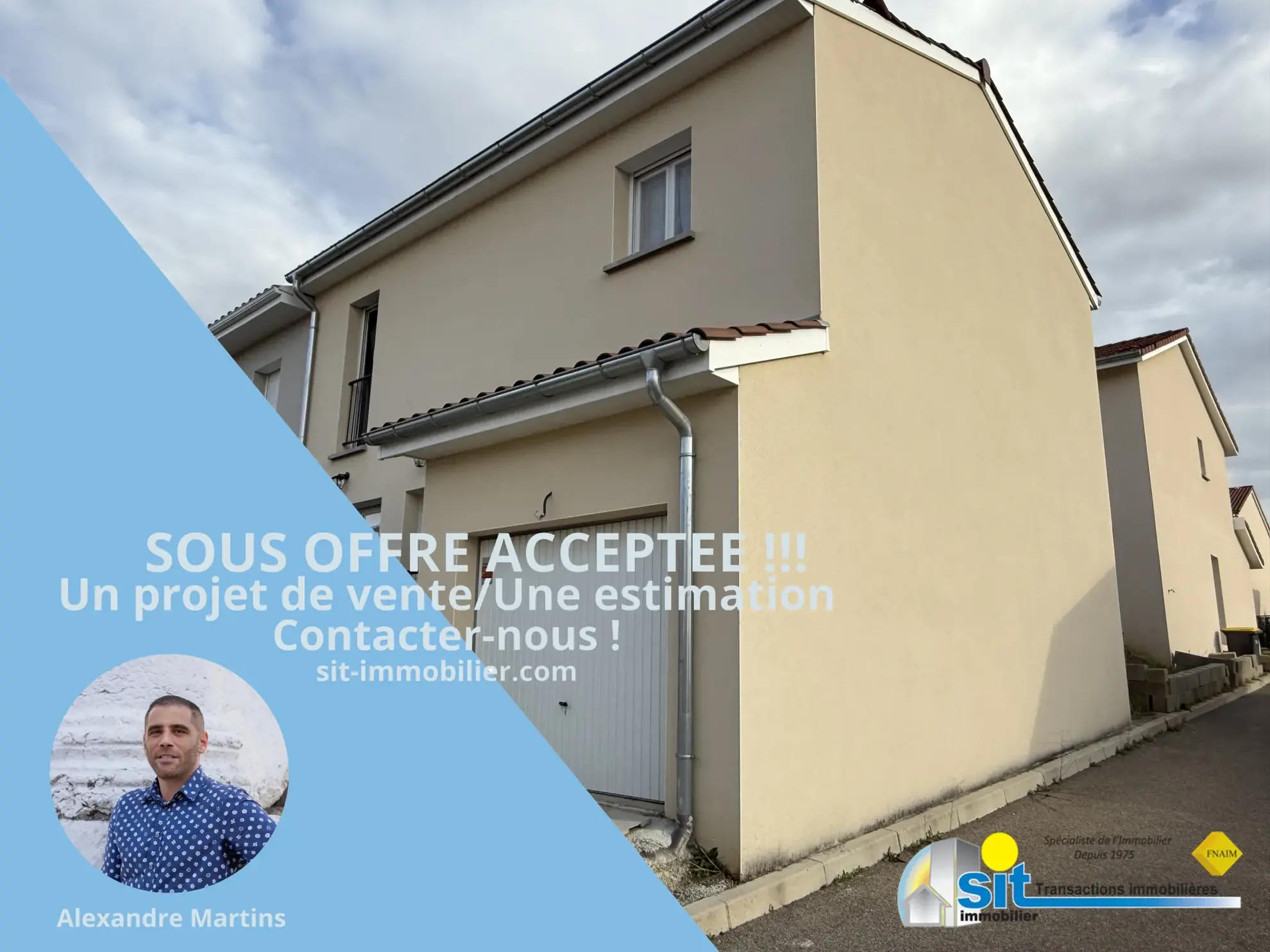 Villa récente à Estrablin près de Vienne – 3 chambres et garage 
