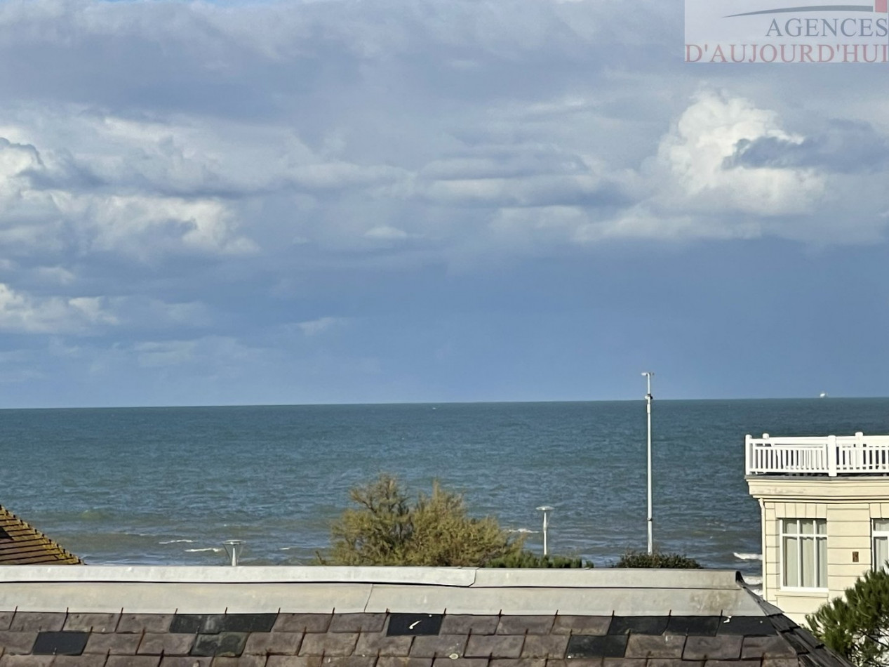 Studio rénové de 21 m² à Blonville-sur-Mer avec vue mer, cuisine équipée, vendu meublé, idéal investissement ou pied-à-terre.
