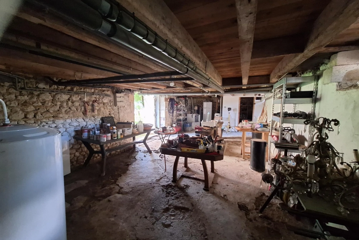 Maison avec piscine à Ribérac, 170m², jardin, garage et dépendances 