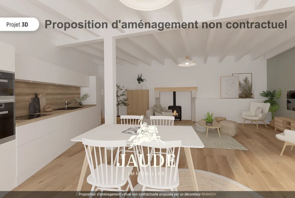 Maison de bourg à Ceyrat 100m² avec garage et cave, à rénover 