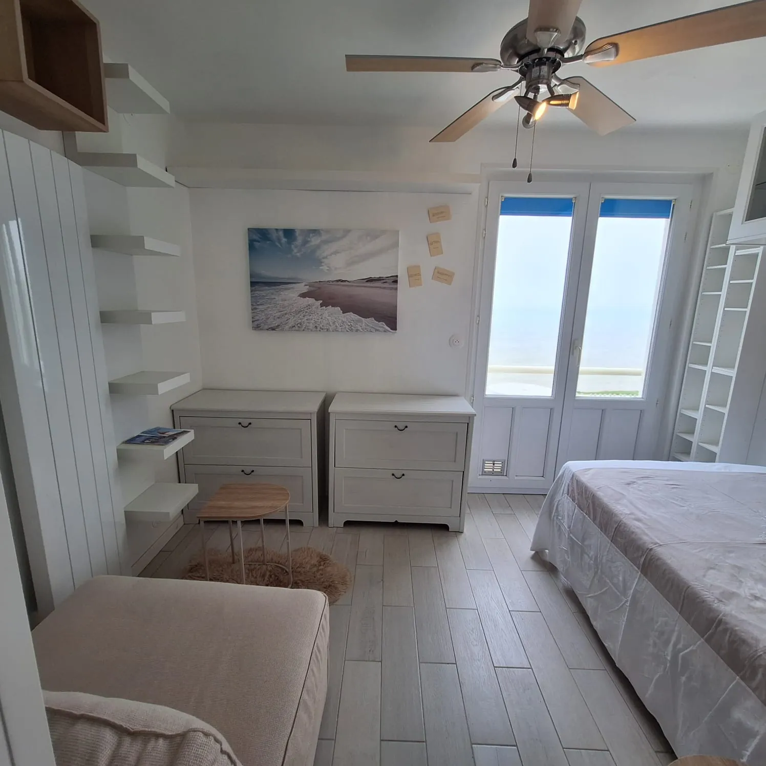 Studio face mer avec balcon à Ault – Proche plage d'Onival 