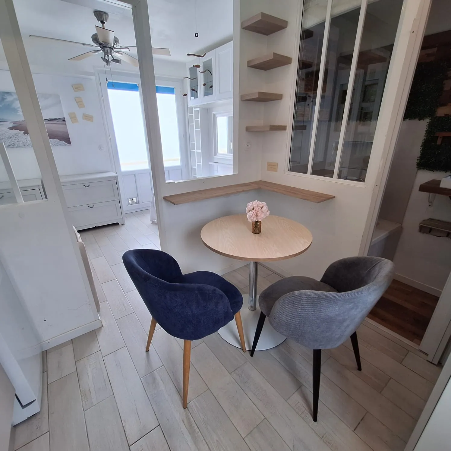 Studio face mer avec balcon à Ault – Proche plage d'Onival 