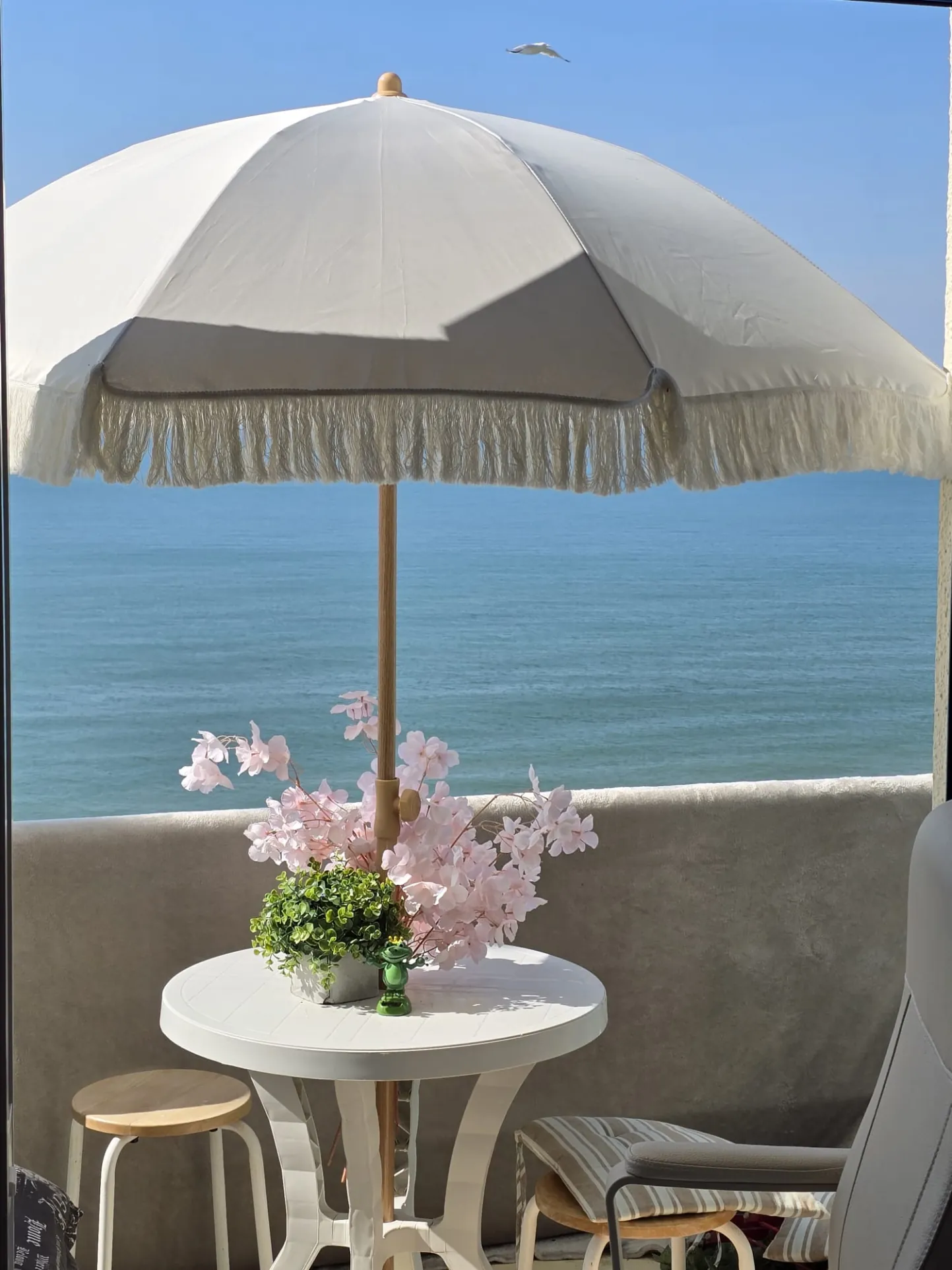 Studio face mer avec balcon à Ault – Proche plage d'Onival 