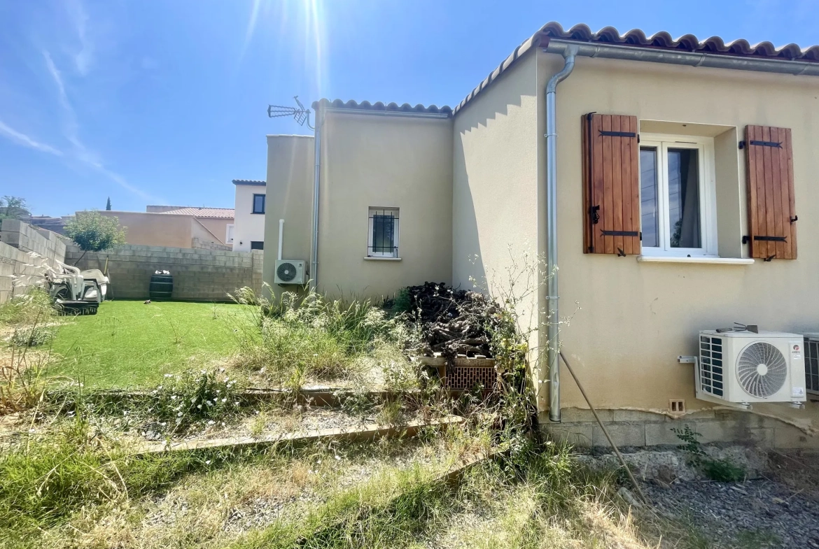 Villa T4 de plain-pied avec jardin à Magalas dans l'Hérault 