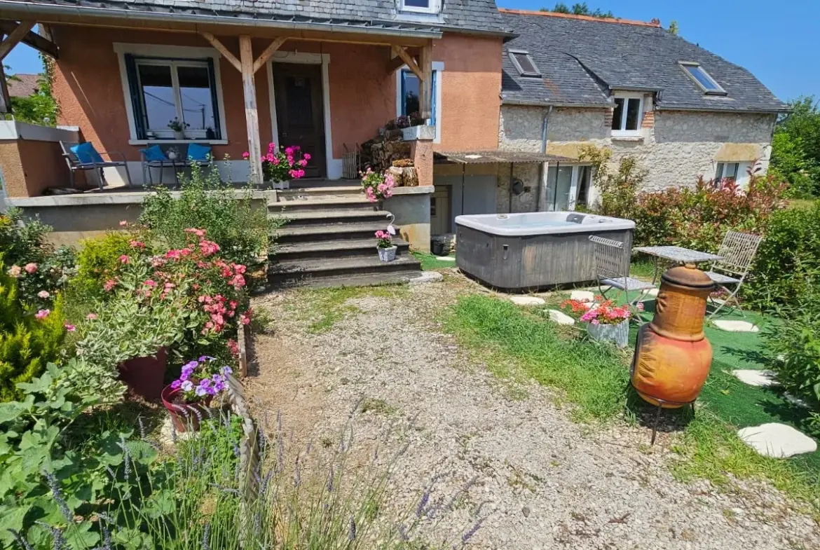 A vendre ensemble de deux maisons en pierre à Saint-Sozy, Lot 