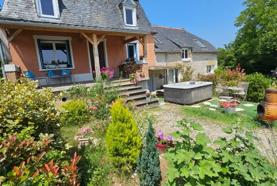 A vendre ensemble de deux maisons en pierre à Saint-Sozy, Lot 