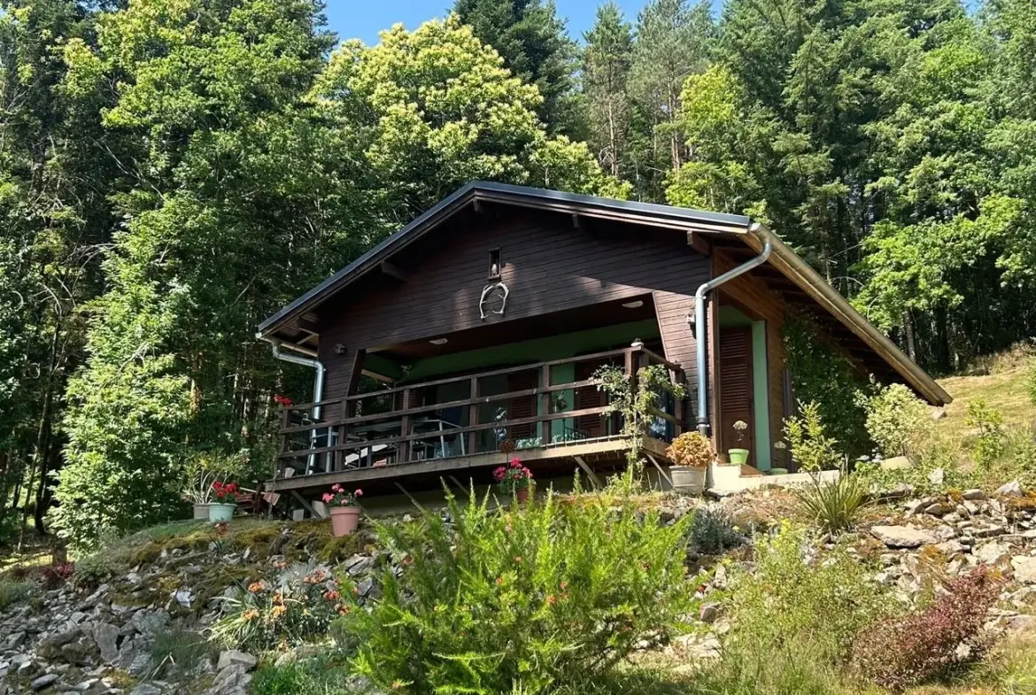 Chalet à vendre à Treignac en Corrèze avec vue sur le Lac des Bariousses 