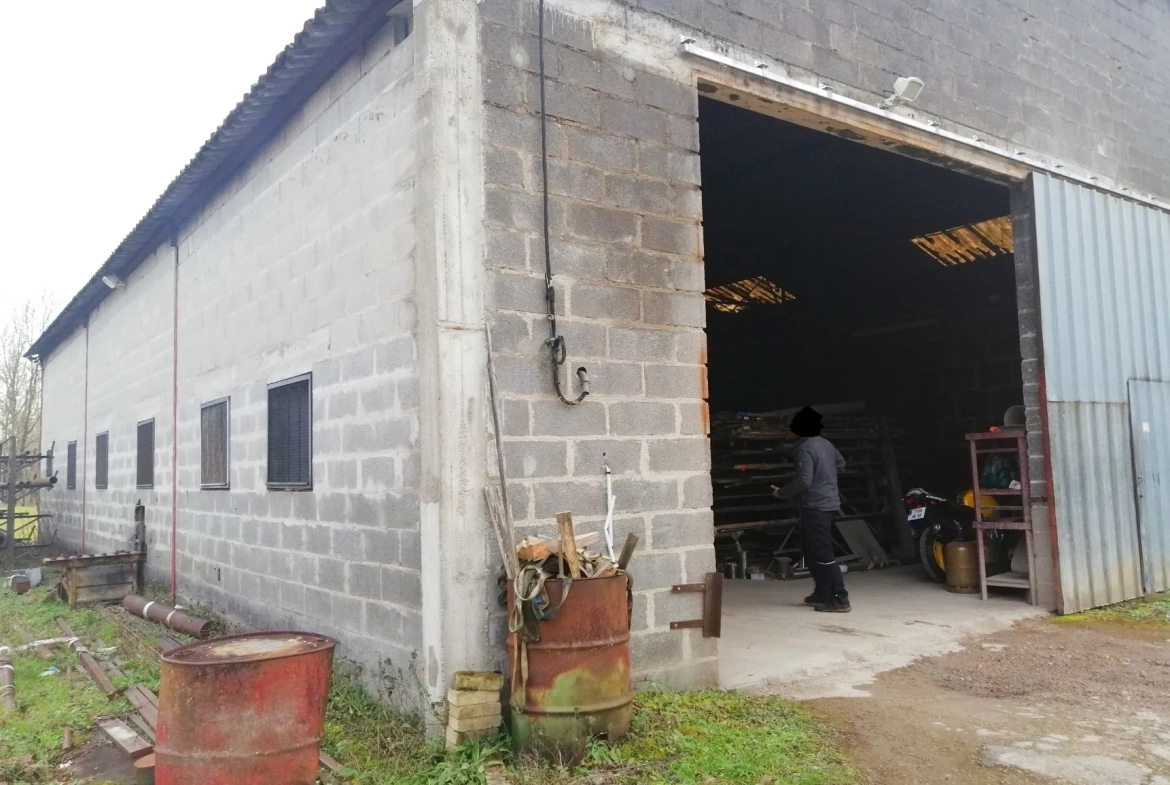 Local industriel à Nevers Sud avec terrain de 2172 m² et accès double rue 