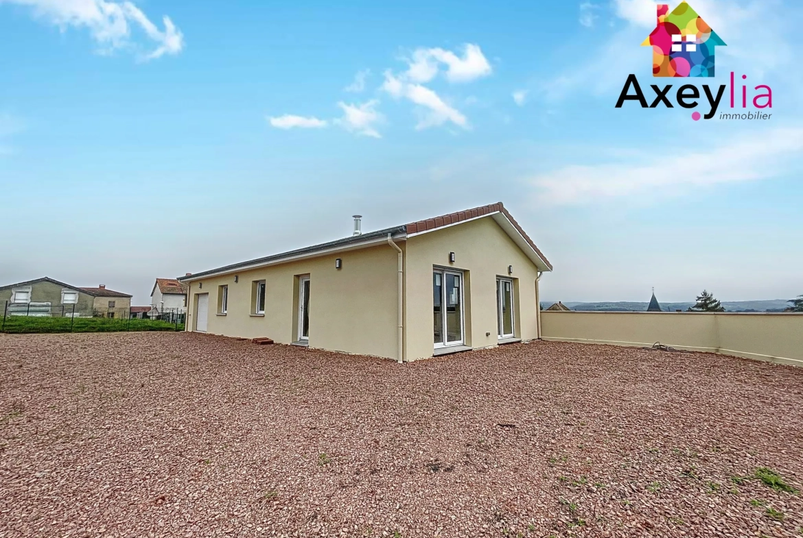 Maison neuve de plain-pied à Melay avec terrasse et grand terrain à Briennon 