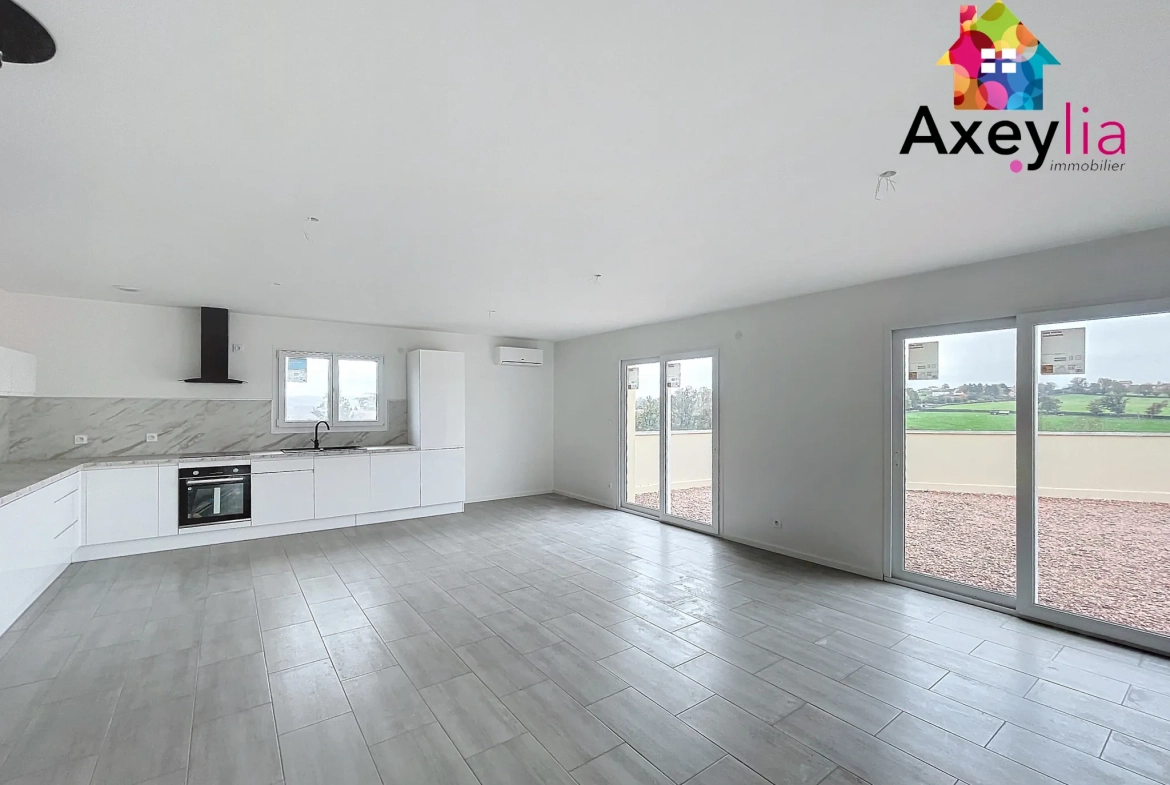 Maison neuve de plain-pied à Melay avec terrasse et grand terrain à Briennon 
