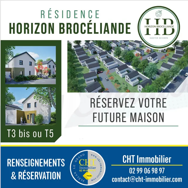Maison neuve T3 à Beignon avec jardin et garage - Opportunité rare 