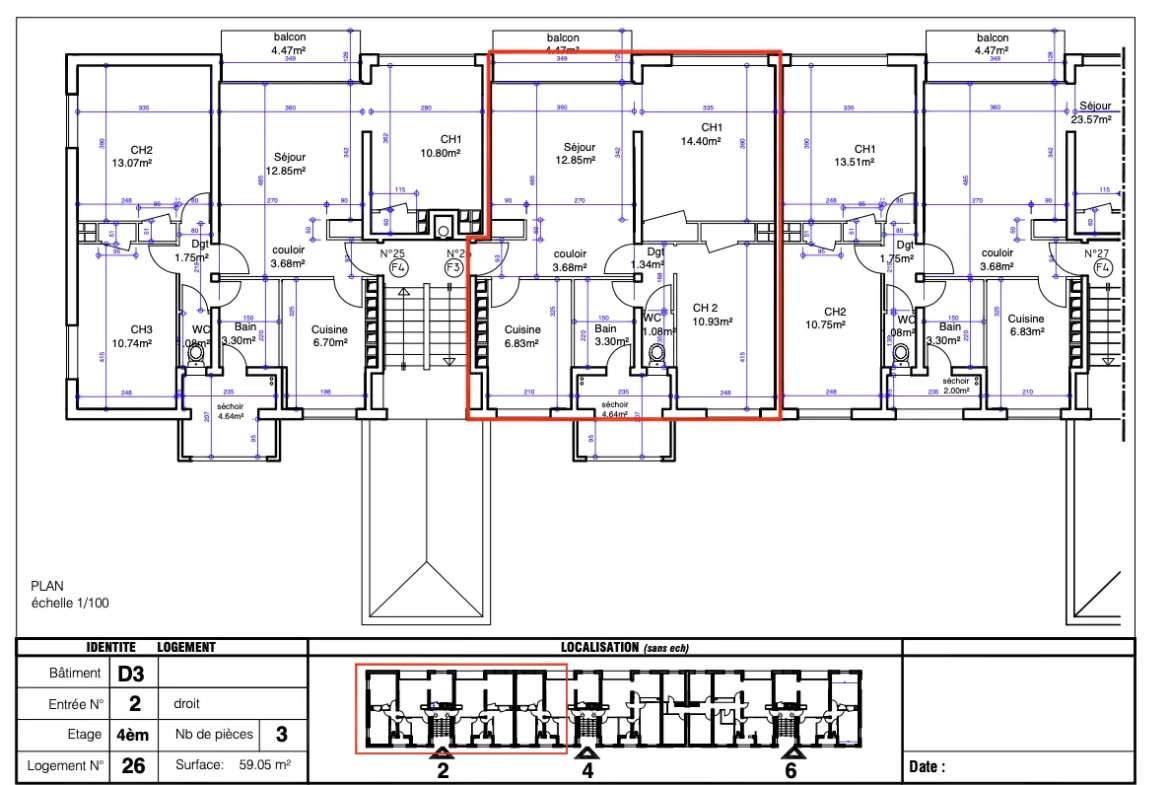 Appartement T2 loué à Mourenx avec rendement brut de 6,54% - Opportunité d'investissement 