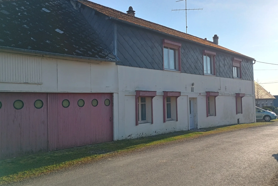 Maison de village à Gergny (02) à rénover avec grand terrain et potentiel touristique 